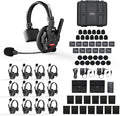 SYNCO XTALK XPRO13 Wireless Communication Headset System, Full Duplex 2.4GHz Wireless with 24H Battery Life 500m/1640ft Noise Reduction for 13 Person, Xtalk-XPRO-intercom-Communication-Headset