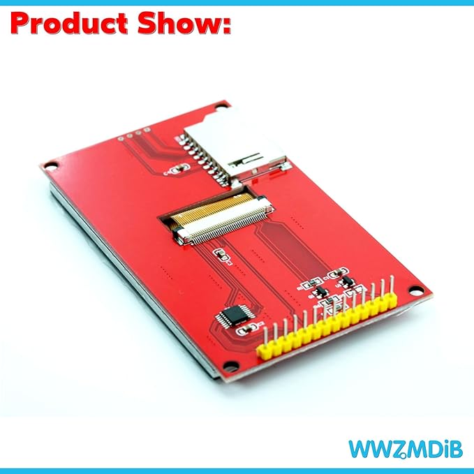 WWZMDiB TFT LCD Touch Display Module SPI Interface for Arduino (3.5", 480x320, ILI9488)