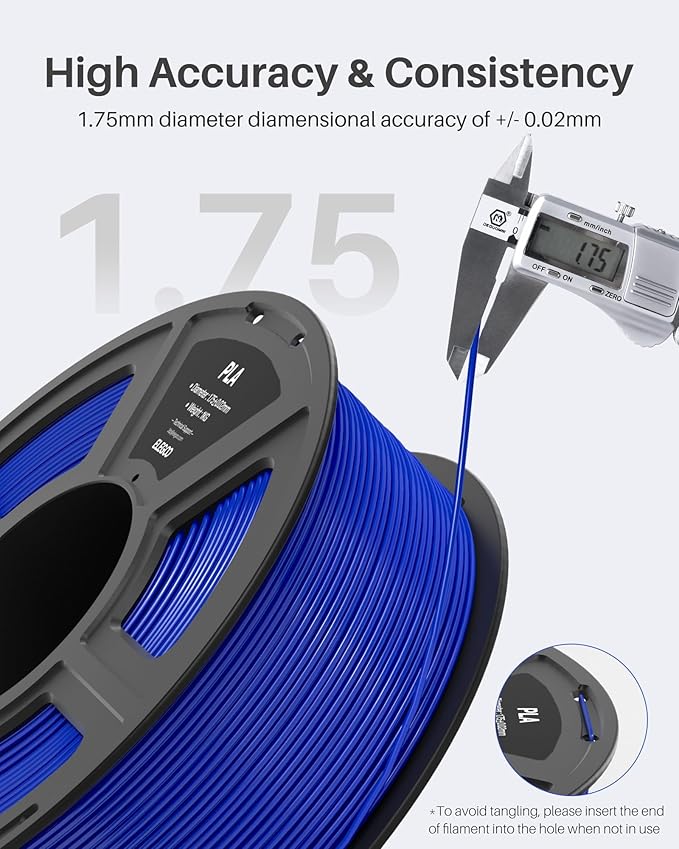 ELEGOO PLA Filament 1.75mm Beige 1KG, 3D Printer Filament Dimensional Accuracy +/- 0.02mm, 1kg Spool(2.2lbs) Fit Most FDM 3D Printers