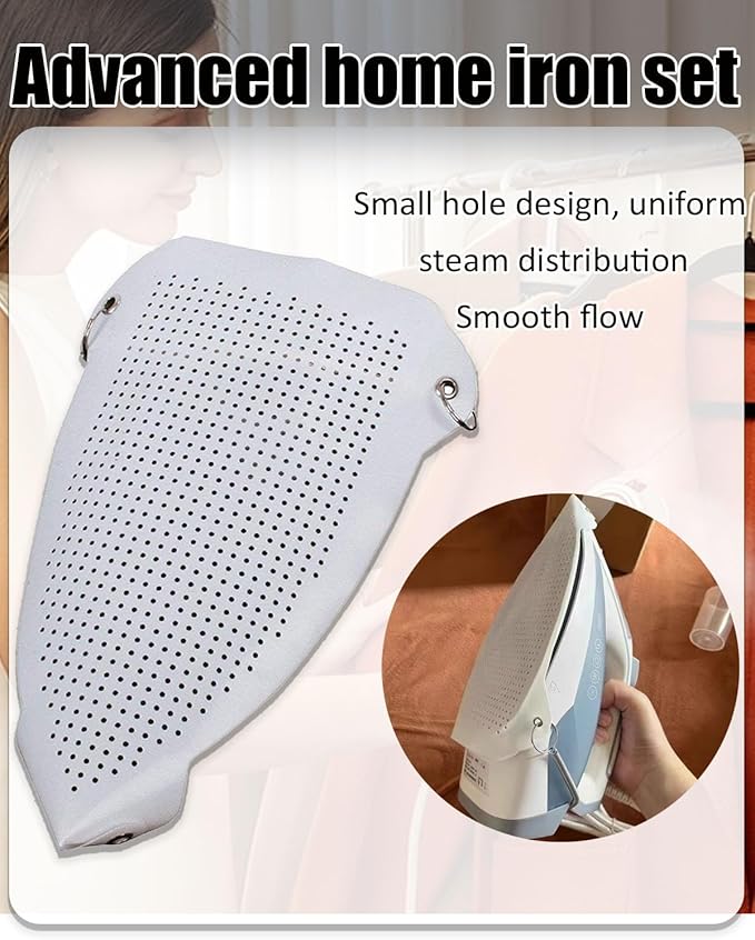 2025 Universal Iron Covers Anti scalding, Pressing Cloth for Ironing,Suitable for steam Ironing pad Accessories Made of fine Fabrics Such as Silk and Wool. 2-Pack (0.5mm)