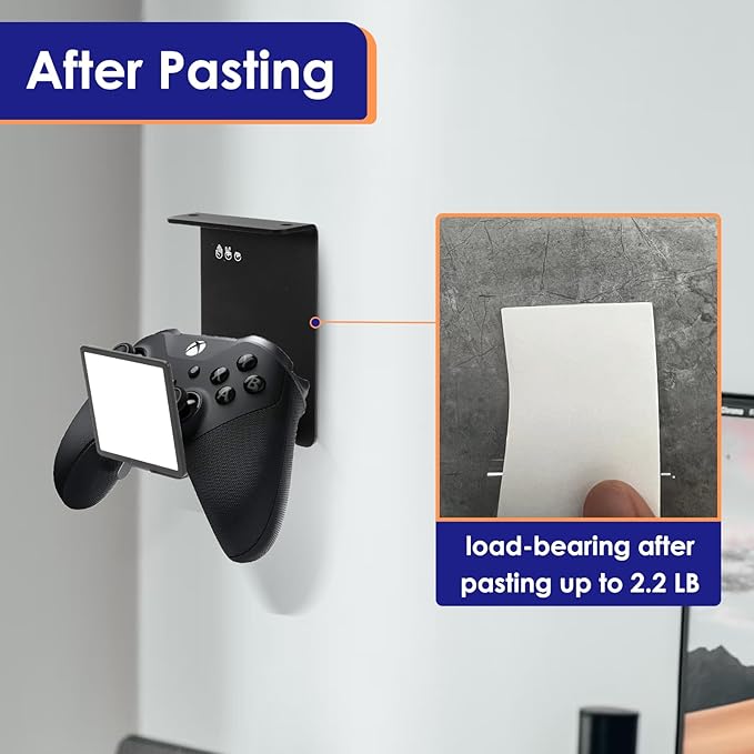 VKheroKV HC128 Headphone Holder Hanger for Desk, Include Adhesive Strips, Universal Headset Stand for PS4/PS5/Xbox/PC/Mac/Headphones Game Controller Hanger (Including 4 Types)