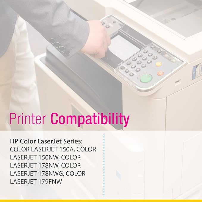 CS Replacement Compatible with HP 150A Toner Cartridge W2060A W2061A W2063A W2062A to use with 150NW 178NW 178NWG 179FNW (4-Color Set)