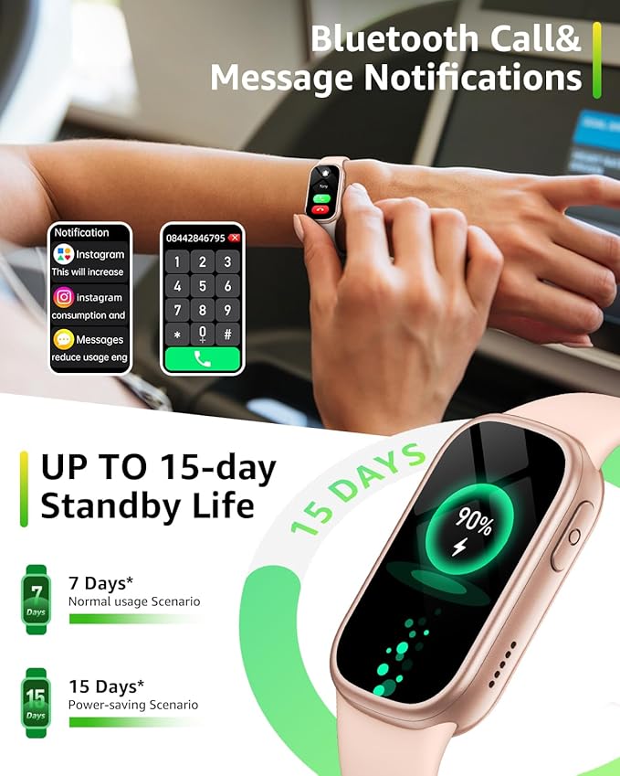 BUTFORFIT Fitness Tracker (Answer/Make Call), Smart Watch with 1.47" HD Touch Display, 130+ Sport Modes Activity Tracker with Sleep Monitor, IP68 Waterproof Tracker for Android&iPhone Women Men