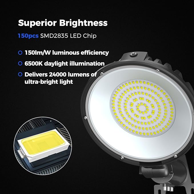 AIKVSXER LED Barn Light 160W Dusk to Dawn LED Outdoor Area Security Light with Photocell 24000LM IP66 Waterproof 6500K Daylight for Yard Street Farm Garden Garage 1 Pack