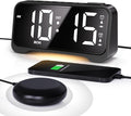 Vibrating Alarm Clock for Heavy Sleepers with Bed Shaker, Extra Loud Buzzer, Dual Alarms, Adjustable Night Light, USB Charging, Battery Backup, for Seniors, Teens, Hearing Impaired