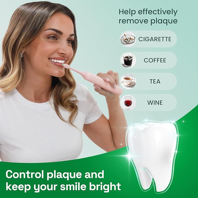 Brushmo Plaque Control Replacement Toothbrush Heads, Compatible with Philips Sonicare Click-on Electric Toothbrush Handles, 8 Standard Replacement Heads, Soft Dupont Bristles, BM928pk, Pink