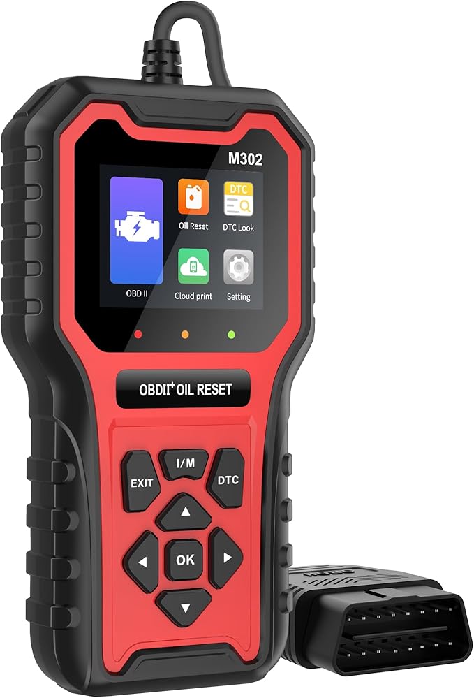 OBD2 M302 Car Diagnostic Scan Tool Timcartuning Car Maintenance Light Reset car Engine Fault Diagnosis car Engine Fault Removal I/M Ready Status, Vehicle Information OBD2
