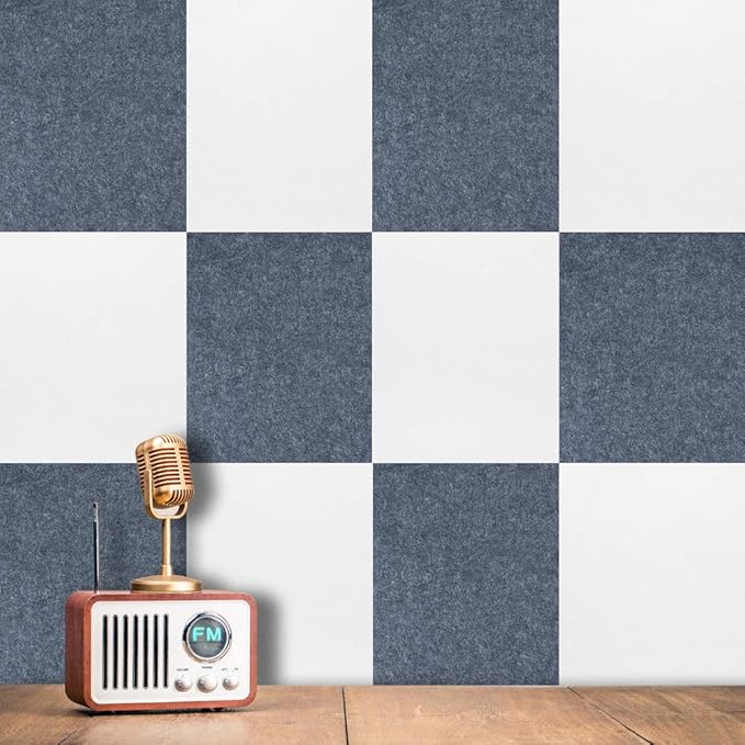 BXI Sound Absorber - 31.5 X 23.6 X 3/8 Inches 6 Pack High Density Acoustic Absorption Panel, Sound Absorbing Panels Reduce Echo Reverb, Tackable Acoustic Panels for Wall and Ceiling Acoustic Treatment