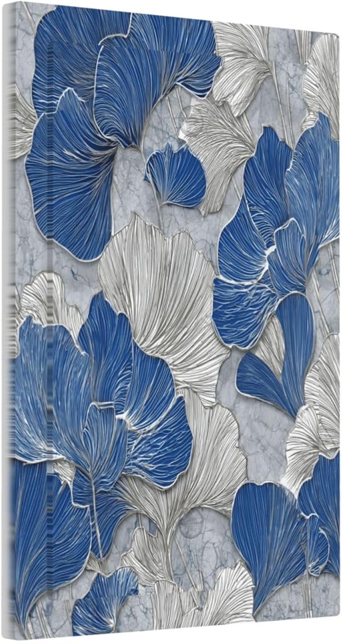 Bvtewkhz Abstract Blue Marble Plant Leaves No Device Single Blank Decorative Light Switch Covers Electrical Faceplate Switch Plates for Bathroom Kitchen Home