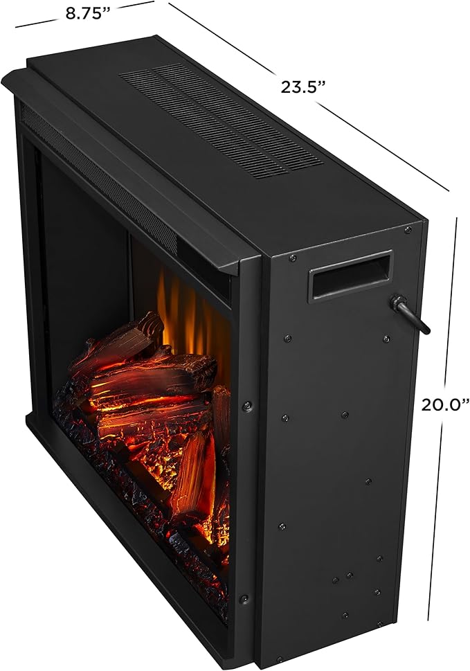 Real Flame Fresno 72" TV Stand with Electric Fireplace Dark Walnut, Entertainment Center with Electric Fireplace, Living Room TV Stand with Fireplace, fits up to 70" TV