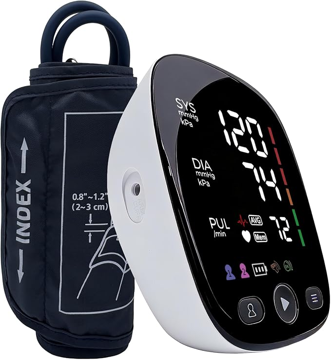 Upper Arm Electronic Blood Pressure Monitor,Blood Pressure Machine, with Cuff and Charging Wire,LED Display,FC-BP 103