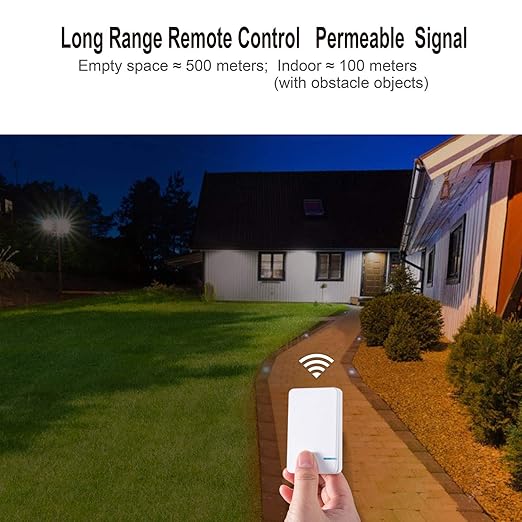 Thinkbee 3 Way Wireless Switch and Receiver Kit, Dual Remote Control, No Wiring, No WiFi Needed, Waterproof Wireless Panel Switches for House Lamp Led (2 Switches and 1 Receiver Included)