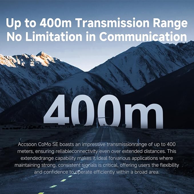 Accsoon Como SE Wireless Headset Intercom System 1312ft Team Communication Group Talk, 30+Hour Battery Life(Only Remote Headset)