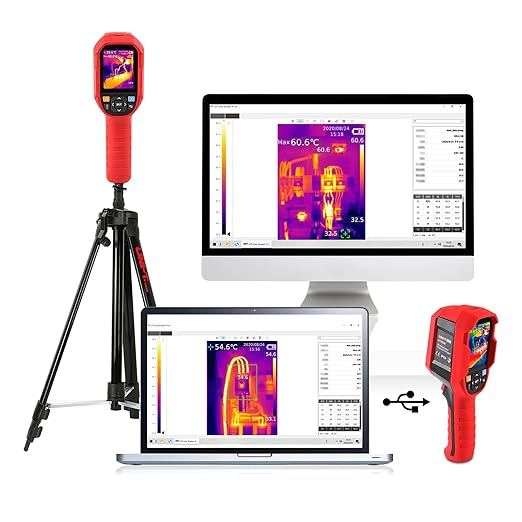 UNI-T UTi260B Thermal Camera with Macro Lens, Infrared Cameras Thermal Imaging Camera 256x192 IR Resolution Thermal Imager 49152Pixels 7 Palettes 25 Hz Refresh Rate, IP65 2-Meter Drop, 2.8" LCD