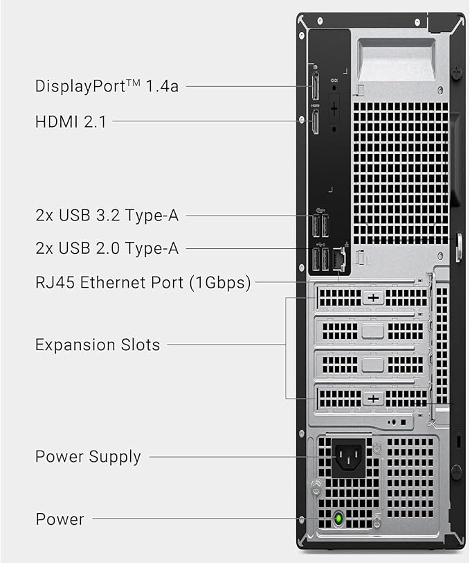 Dell Pro Slim QCS1250 Business Desktop, New OptiPlex Version, Intel Core i7-14700(20 Core, 28 Threads), 32GB DDR5 RAM, 1TB PCIe SSD, Ultra-Quiet Design, Dual 4K Monitor Support, USB-C, Windows 11