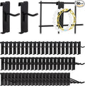 Alffun 60 Pcs Grid Wall Hooks, 2/4/6 Inch Heavy Duty Wire Grid Display Hooks, Gridwall Accessories for Retail, Craft Shows, Garage Storage, and Home Organization, Black