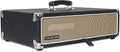 Sound Town Vintage 2U Amp Rack Case, 12.5" Depth with Rubber Feet, Dust Cover, Kickstand, Black (STVRC-2BK)
