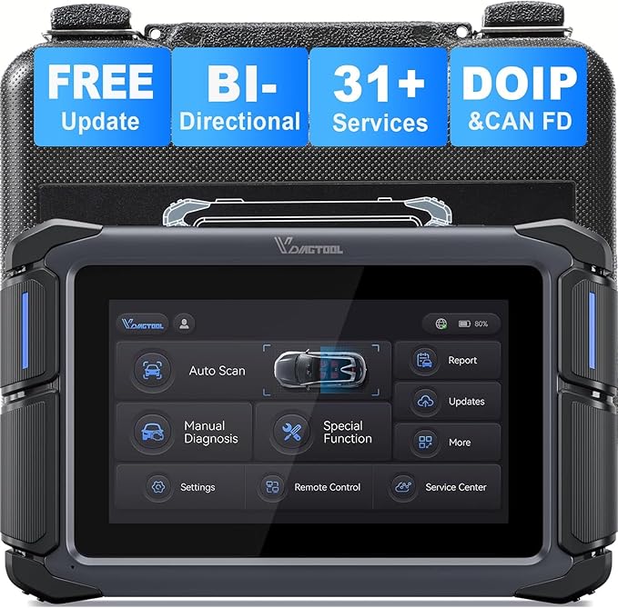 VDIAGTOOL Bidirectional Scan Tool VD70 Lite, OBD2 Scanner Diagnostic Tool with 31+ Resets, 2026 Scanner for Car, Full System Scan, CAN FD & DoIP, Free Update