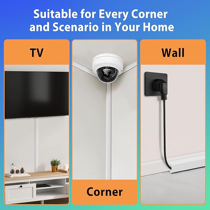YCLYC Wall Cable Hider Kit, 116in TV Wire Hider for Wall, Paintable Cord Hider Wall, Cord Organizer Hide 1-2 Cords Wall Mounted TV, Wire Cover for Wall, Cord Concealer 7XL16.5 W0.86 H0.43in, White