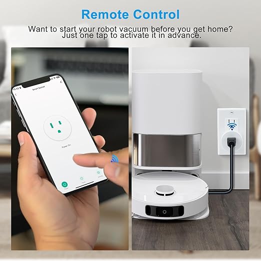 WiFi Smart Outlet Plug with Remote,GreenCycle 2PK Electric Smart Plug with Remote,Compatible with Alexa and Google Home via Tuya,15A/1500W，Remote Control from Anywhere,TUV FCC List(2.4G)