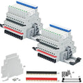 20Pcs 12V Electromechanical Power Relays 12V Relay Din Rail 5 Pin 6Amp SPDT, Socket Base with LED Indicator 41F-1Z-C2, with DIN Rail