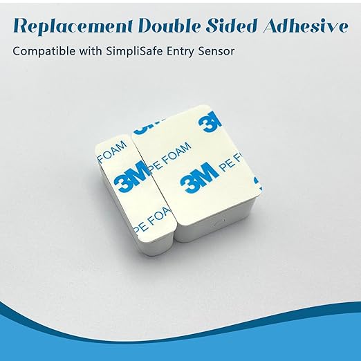 Luxify Replacement Adhesive Pads for SimpliSafe Entry Sensor 10PCS, Pre-Cut Double Sided Tape Compatible with SimpliSafe Door Sensor, Easy Installation & Strong Hold