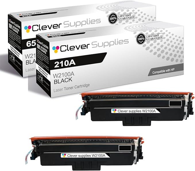 CS Replacement Compatible with HP 4301fdwe Toner Cartridge W2100A to use with Color Pro 4201dn 4201dne 4201dw 4201dwe MFP 4301dw MFP 4301fdwe (Black, 2-Pack)
