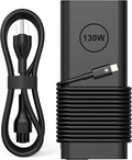 QIOUZW 2025 New 130W USB C Laptop Charger Compatible with Dell XPS 15 17 2in1 9575 9500 9700 Latitude 5280 5420 7210 7410 7480 Precision 5530 2in1 5550 5750 3560 DA130PM170 Power Adapter Cord Supply