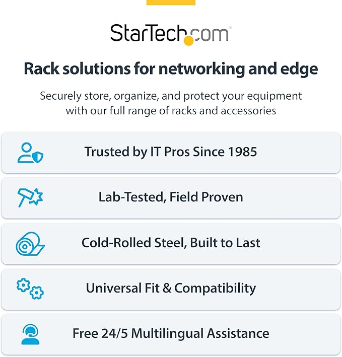 StarTech.com 6U Wall Mount Network Rack - 14 Inch Deep (Low Profile) - 19" Patch Panel Bracket for Shallow Server and IT Equipment, Network Switches - 44lbs/20kg Weight Capacity, Black (WALLMOUNT6)