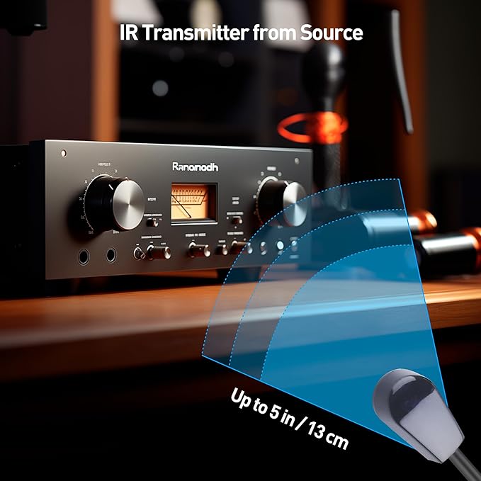 Cable Matters Infrared Remote Extender Cable - 6ft, IR Repeater Kit Cable, IR Extender, USB Infrared Remote Blaster Cord Up to 15ft Signal Range, NOT Compatible with RF Signals