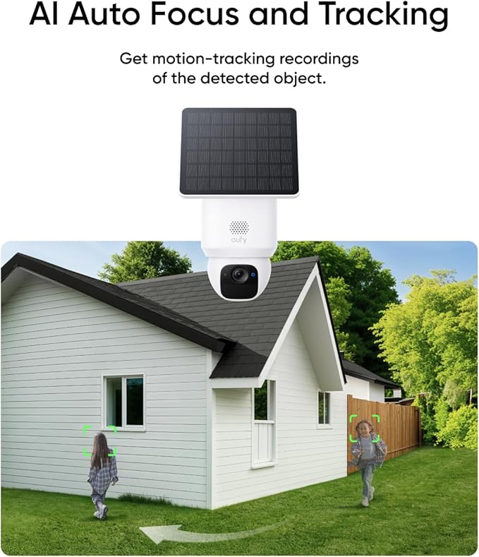 eufy Security SoloCam E30, 2-Cam Pack Kit, Security Cameras Wireless Outdoor, Solar Camera Outdoor Wireless, 360° Pan, AI Tracking, 2K Clarity, No Monthly Fee