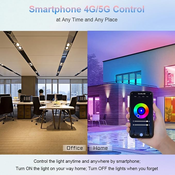 TUNICHX 5 in1 WB5 2.4GHz WiFi PWM LED Controller Compatible with Alexa/Google Home/Tuya Smart Life APP Control for Dimming CCT RGB RGBCCT RGBW LED Strip Match WR01RF WR02RF etc RF Remote