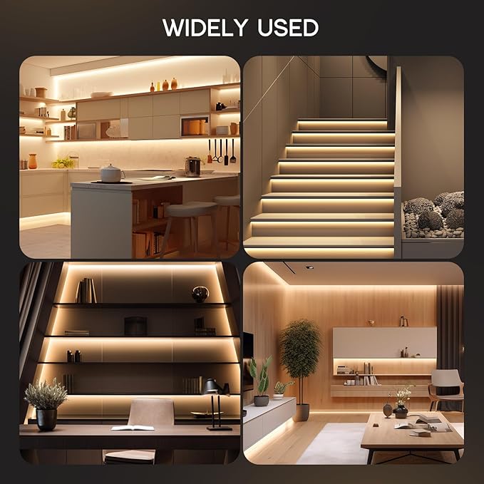 VOEWT LED Strip Lights Daylight White 6000K,65.6ft 110-120V Neon Rope Lights,Flexible Silicone Outdoor Waterproof Neon Strip Lights for Bedroom,Mirror,Kitchen Cabinet, Living Room,Halloween Decor
