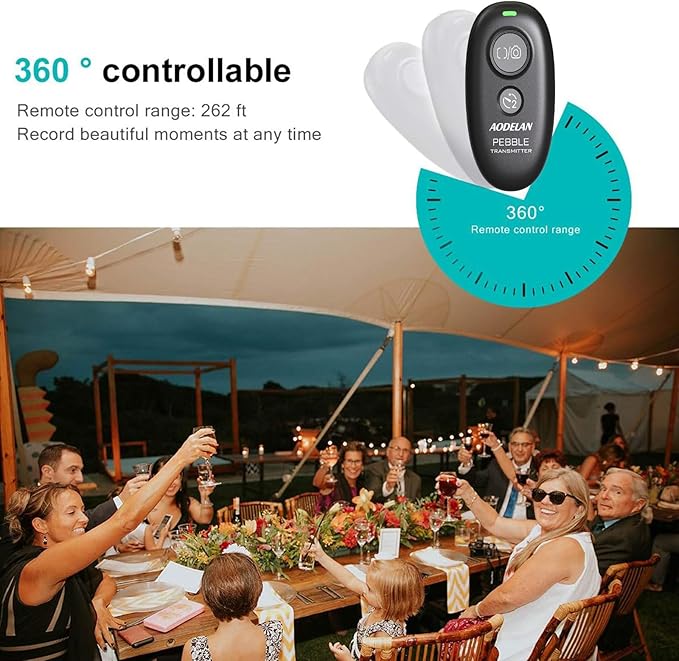 AODELAN Wireless Shutter Release Remote Control for Nikon D750, D5300, D5600, D7200, D7500, Z6, Z7, Z9, D800, D850, Coolpix P1000