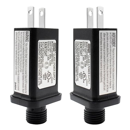 5V 1A Replacement LED Transformer Model JT-DC050V1000-C Class 2 Power Supply IP44 LED Light Controller Low Voltage Transformer for Halloween Christmas String Light Inflatable Decorations