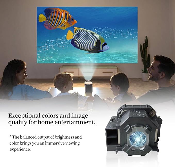 SORNEICDR ELP LP41 Replacement Projector Lamp Bulb Compatible with Epson powerLite Home Cinema s5 s6 s6+ 77c 78 ex21 ex30 ex50 ex70 eb-s62 EMP-s5 h283a h284a Projector Lamp Bulb Replacement