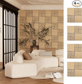 ARMURO 4 Packs Acoustic Wall Panels - Self-Adhesive 3D Wood Slat Wall Panel- Peel and Stick Sound Absorbing Panels for Noise Reducing - Feature Wall Decor for Home & Office