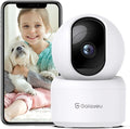 GALAYOU Indoor Security Camera 2K, Pet Camera, 360 Degree 2.4G WiFi Home Security Camera for Baby/Elder/Nanny with Night Vision, Siren, 24/7 SD Card Storage, Works with Alexa and Google Assistant G2
