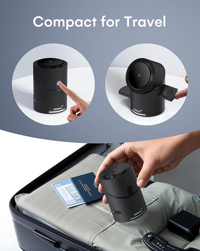 ZEEHOO 3 in 1 Charging Station for Samsung, Wireless Charger Stand, Qi2 15W Fast Charging for Samsung Galaxy S24 Ultra/S23 Ultra/S22/S21, Galaxy Watch Ultra/7/6/5, Galaxy Buds 2/2 Pro (Black)