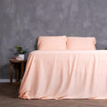THE LAD COLLECTIVE 3.0 California King Bedding Set - 4-Piece Bedset w/Fitted Sheet, Top Sheet & 2 Standard Pillowcases [Duvet Not Included] - Bamboo-Cotton - The Yellowstone Collection Peach
