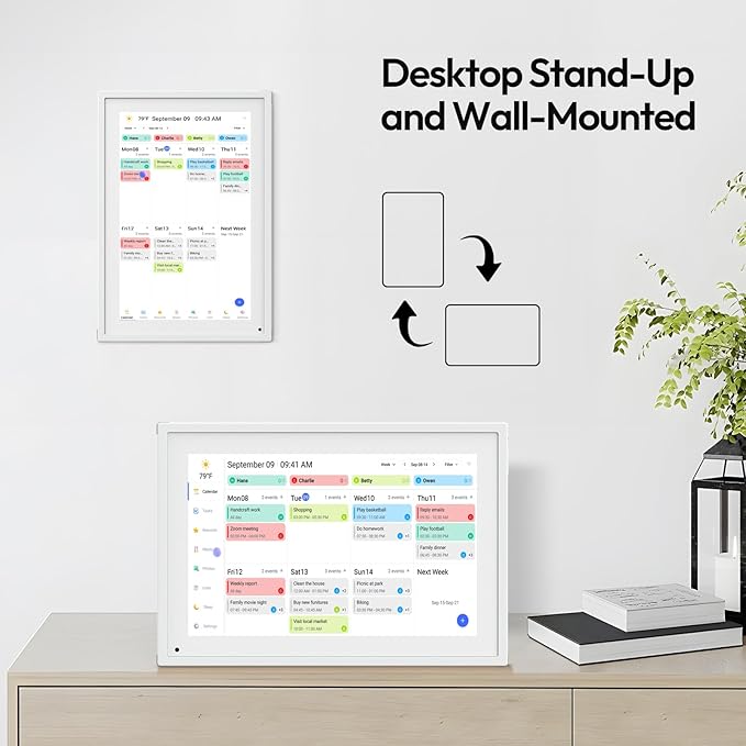 BOCT 10.1'' Digital Calendar Wall - 32GB Memory Touch Screen Chore Chart Smart Calendar,Digital Planner,Auto-Sync,APP Control,Interactive Family Schedules, Gift for Mother