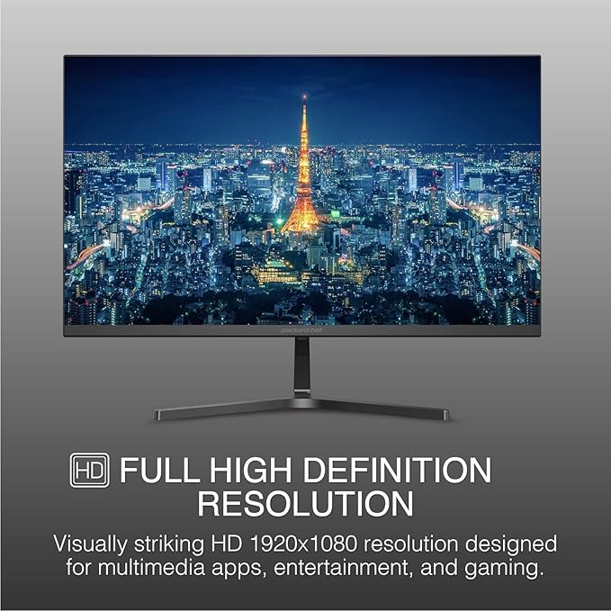 Packard Bell airFrame 21" FHD Monitor, 1920x1080, Ultrawide, VESA Mount, Tilt Adjust, HDMI/VGA, Slim Bezel, for Home, Office, and Light Gaming - 2 Pack