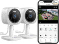 Hugolog 2K 3MP Outdoor Indoor Security Cameras for Home Security, Home Camera with Starlight Color Night Vision,Built-in Spotlight,Motion Detection,2-Way Talk,US Cloud & Local Storage,Works with Alexa