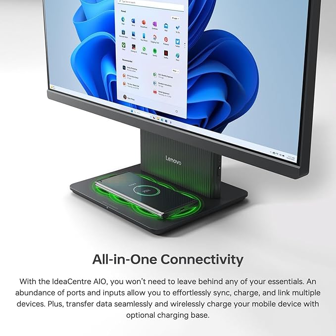 Lenovo IdeaCentre Business All-in-One PC, 27" FHD 100Hz Display, AMD Ryzen 7 8845HS, 64GB DDR5 RAM, 2TB SSD, Wi-Fi 6, Win11 Home, Wireless KB & M, Copilot-Ready, Bundle with Adata UC310 64GB