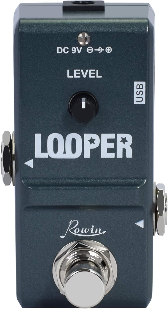 Rowin Tiny Looper Electric Guitar Effect Pedal 10 Minutes of Looping Unlimited Overdubs