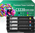 ERNZAT C3220 Toner Cartridge Compatible for Lexmark C3220 C332HK0 C332HC0 C332HY0 C332HM0 Toner Cartridges Work for Lexmark C3224DW C3326DW MC3224DWE MC3224ADWE Printers