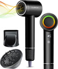 High-Speed Ionic Hair Dryer: 150000 RPM Brushless Motor 500 Millions Negative Ionic Care Blow Dryer for Fast Drying Low Noise Thermo-Control Hairdryer, Travel with Magnetic Diffuser & Nozzle