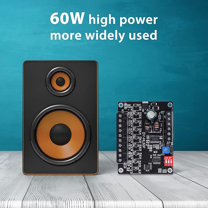 60W Voice Playback Module, PEMENOL DC 9-24V High Power Music Player Mp3 Trigger Amplifier 64Mbit Flash Storage Sound Board Support Sound and Light Alarm Present Electronics DIY