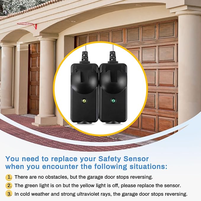 Garage Door Sensor for 41A5034, Garage Door Sensor Replacement for Craftsman Chamberlain Liftmaster Garage Door Sensors