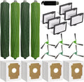 21 Pack Replacement Parts Accessories for iRobot Roomba Max 705 Combo / 706 Combo Robot Vacuum, 4 Main Brushes, 6 Side brushes, 6 Filters, 4 Dust Bags, 1 Cleaning Brush